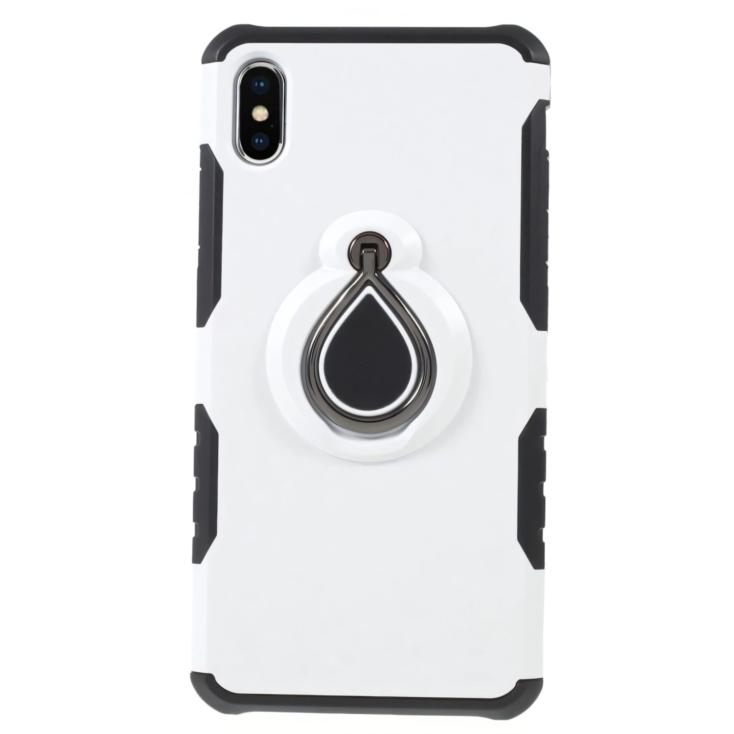 Coque IPhone XS Max Antichoc Avec Anneau Rotatif Blanc 3 Coque IPhone XS Max Antichoc Avec Anneau Rotatif Blanc