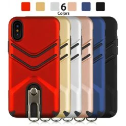 Coque Antichoc IPhone XS Max Avec Support En Metal Noir -All For Phone Magasin coque iphone xs max frac2113 8