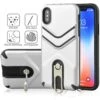 Coque Antichoc IPhone XS Max Avec Support En Metal Argent -All For Phone Magasin coque iphone xs max frac2114