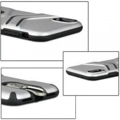 Coque Antichoc IPhone XS Max Avec Support En Metal Argent -All For Phone Magasin coque iphone xs max frac2114 5