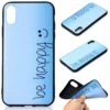 Coque Silicone IPhone XS Be Happy Bleu -All For Phone Magasin coque iphone xs max frac2122