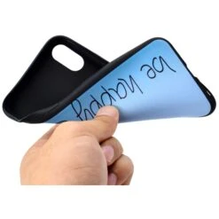 Coque Silicone IPhone XS Be Happy Bleu -All For Phone Magasin coque iphone xs max frac2122 4