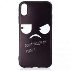 Coque Silicone IPhone XS Max Angry Face Noir -All For Phone Magasin coque iphone xs max frac2125 1