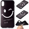 Coque Silicone IPhone XS Max Smiling Face Noir -All For Phone Magasin coque iphone xs max frac2126