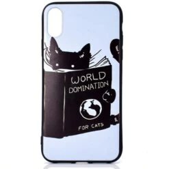 Coque Silicone IPhone XS Max Cat Reading Noir -All For Phone Magasin coque iphone xs max frac2127 1