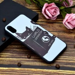 Coque Silicone IPhone XS Max Cat Reading Noir -All For Phone Magasin coque iphone xs max frac2127 5