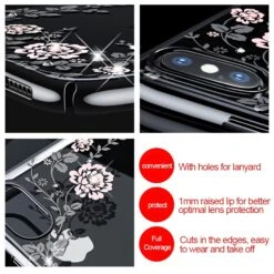 Coque Silicone IPhone XS Max Avec Pierres Swarovski Noir -All For Phone Magasin coque iphone xs max frac2704 3