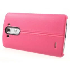 Coque LG G3 Silicone Aspect Cuir Rose -All For Phone Magasin coque lg g3 frac1170 2