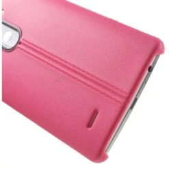 Coque LG G3 Silicone Aspect Cuir Rose -All For Phone Magasin coque lg g3 frac1170 3