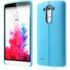 Coque LG G3 Silicone Aspect Cuir Bleu