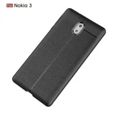 Coque Silicone Nokia 3 Aspect Cuir Noir -All For Phone Magasin coque nokia 3 frac3124 11