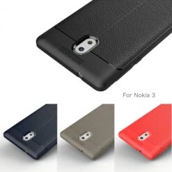Coque Silicone Nokia 3 Aspect Cuir Noir -All For Phone Magasin coque nokia 3 frac3124 13