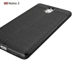 Coque Silicone Nokia 3 Aspect Cuir Noir -All For Phone Magasin coque nokia 3 frac3124 3