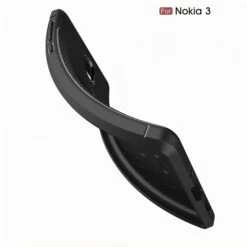 Coque Silicone Nokia 3 Aspect Cuir Noir -All For Phone Magasin coque nokia 3 frac3124 8