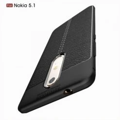 Coque Silicone Nokia 5.1 Aspect Cuir Noir -All For Phone Magasin coque nokia 5 1 frac3161 10