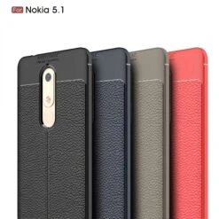Coque Silicone Nokia 5.1 Aspect Cuir Noir -All For Phone Magasin coque nokia 5 1 frac3161 13