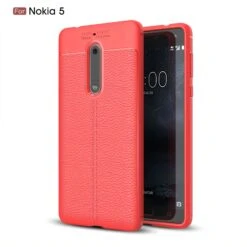 Coque Silicone Nokia 5 Aspect Cuir Orange