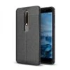 Coque Silicone Nokia 6.1 Aspect Cuir Noir -All For Phone Magasin coque nokia 6 1 frac3135