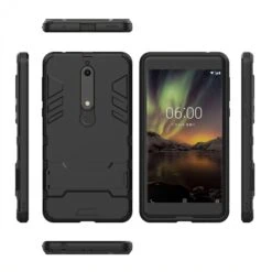 Coque Antichoc Nokia 6.1 Hybride Avec Support Noir -All For Phone Magasin coque nokia 6 1 frac3144 2