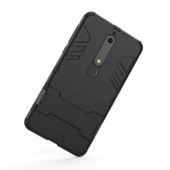 Coque Antichoc Nokia 6.1 Hybride Avec Support Noir -All For Phone Magasin coque nokia 6 1 frac3144 3