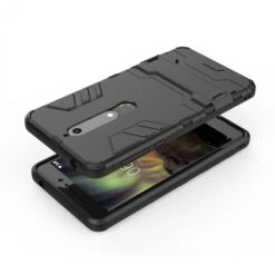 Coque Antichoc Nokia 6.1 Hybride Avec Support Noir -All For Phone Magasin coque nokia 6 1 frac3144 4