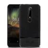 Coque Silicone Nokia 6.1 Style Cuir Brossé Noir -All For Phone Magasin coque nokia 6 1 frac3170