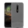 Coque Silicone Nokia 6.1 Style Cuir Brossé Gris -All For Phone Magasin coque nokia 6 1 frac3171