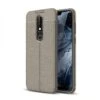 Coque Silicone Nokia 6.1 Plus Et Nokia X6 2018 Aspect Cuir Gris -All For Phone Magasin coque nokia 6 1 plus frac3153