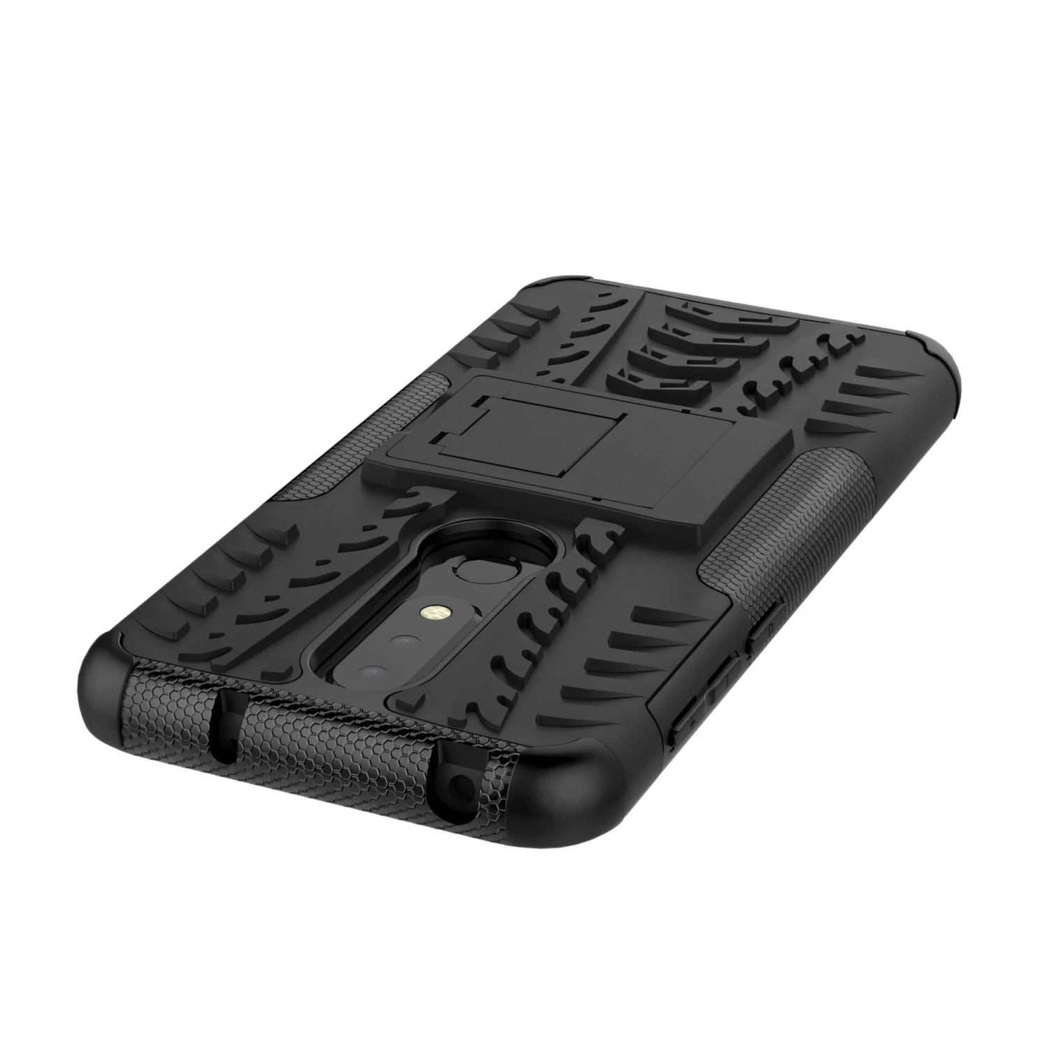 Coque Silicone Antichoc Nokia 6.1 Plus Et Nokia X6 2108 Avec Support Noir 4 Coque Silicone Antichoc Nokia 6.1 Plus Et Nokia X6 2108 Avec Support Noir – Image 2