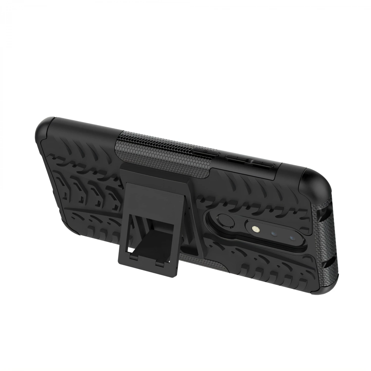 Coque Silicone Antichoc Nokia 6.1 Plus Et Nokia X6 2108 Avec Support Noir 5 Coque Silicone Antichoc Nokia 6.1 Plus Et Nokia X6 2108 Avec Support Noir – Image 3