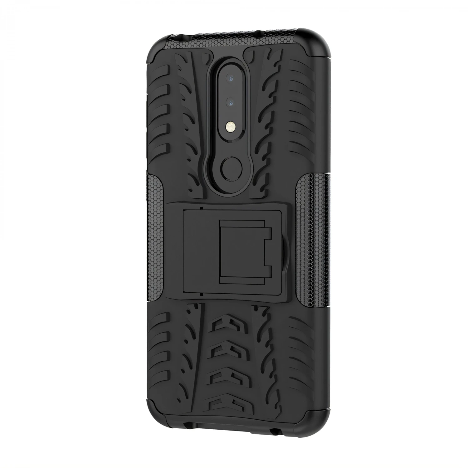 Coque Silicone Antichoc Nokia 6.1 Plus Et Nokia X6 2108 Avec Support Noir 8 Coque Silicone Antichoc Nokia 6.1 Plus Et Nokia X6 2108 Avec Support Noir – Image 6