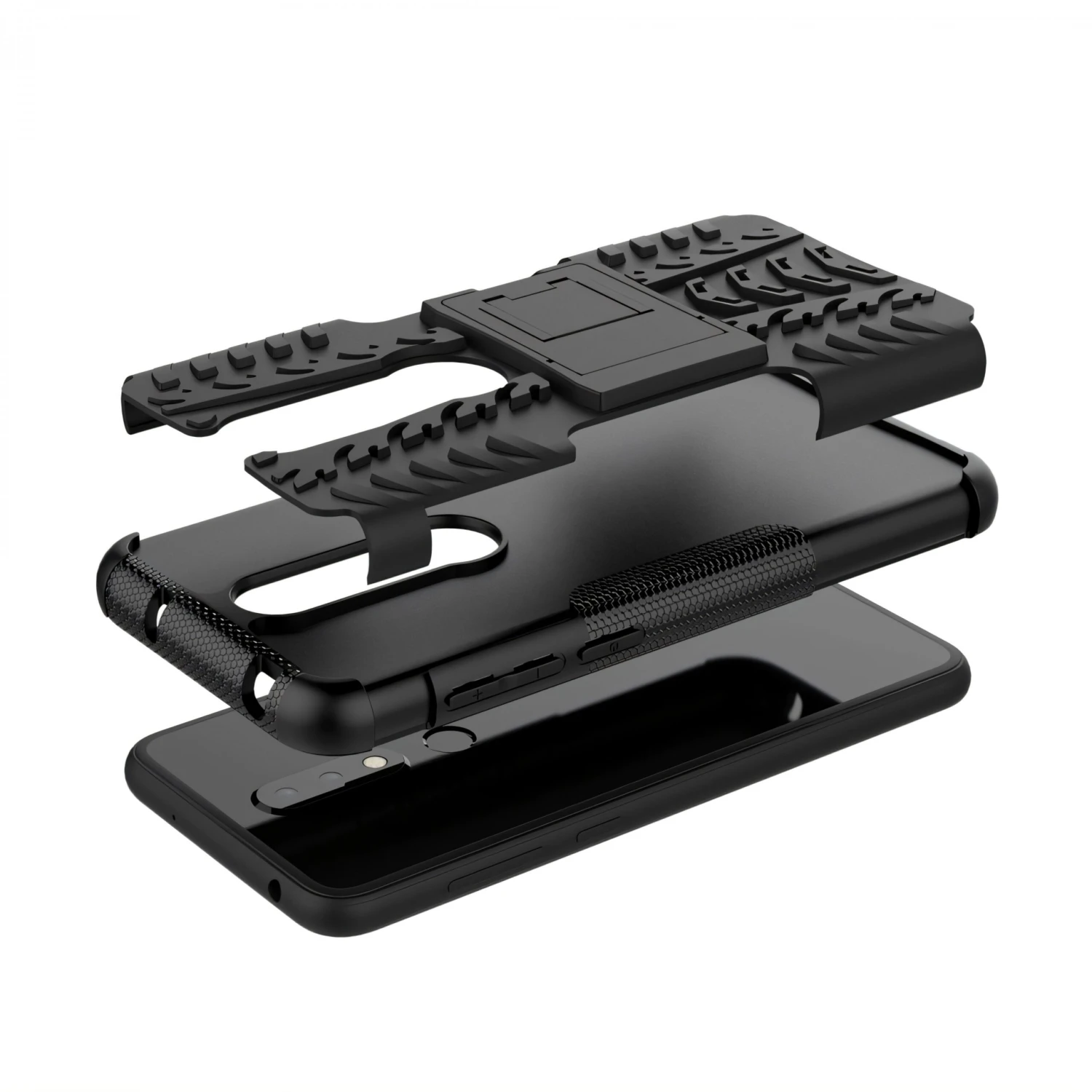 Coque Silicone Antichoc Nokia 6.1 Plus Et Nokia X6 2108 Avec Support Noir 9 Coque Silicone Antichoc Nokia 6.1 Plus Et Nokia X6 2108 Avec Support Noir – Image 7