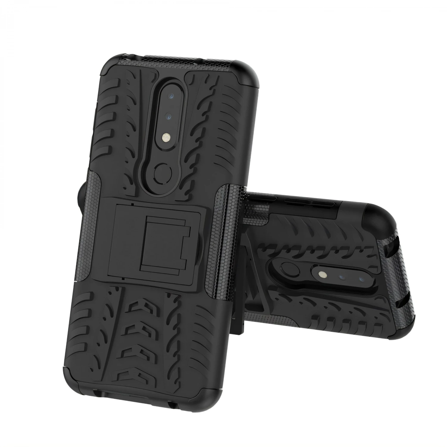 Coque Silicone Antichoc Nokia 6.1 Plus Et Nokia X6 2108 Avec Support Noir 10 Coque Silicone Antichoc Nokia 6.1 Plus Et Nokia X6 2108 Avec Support Noir – Image 8