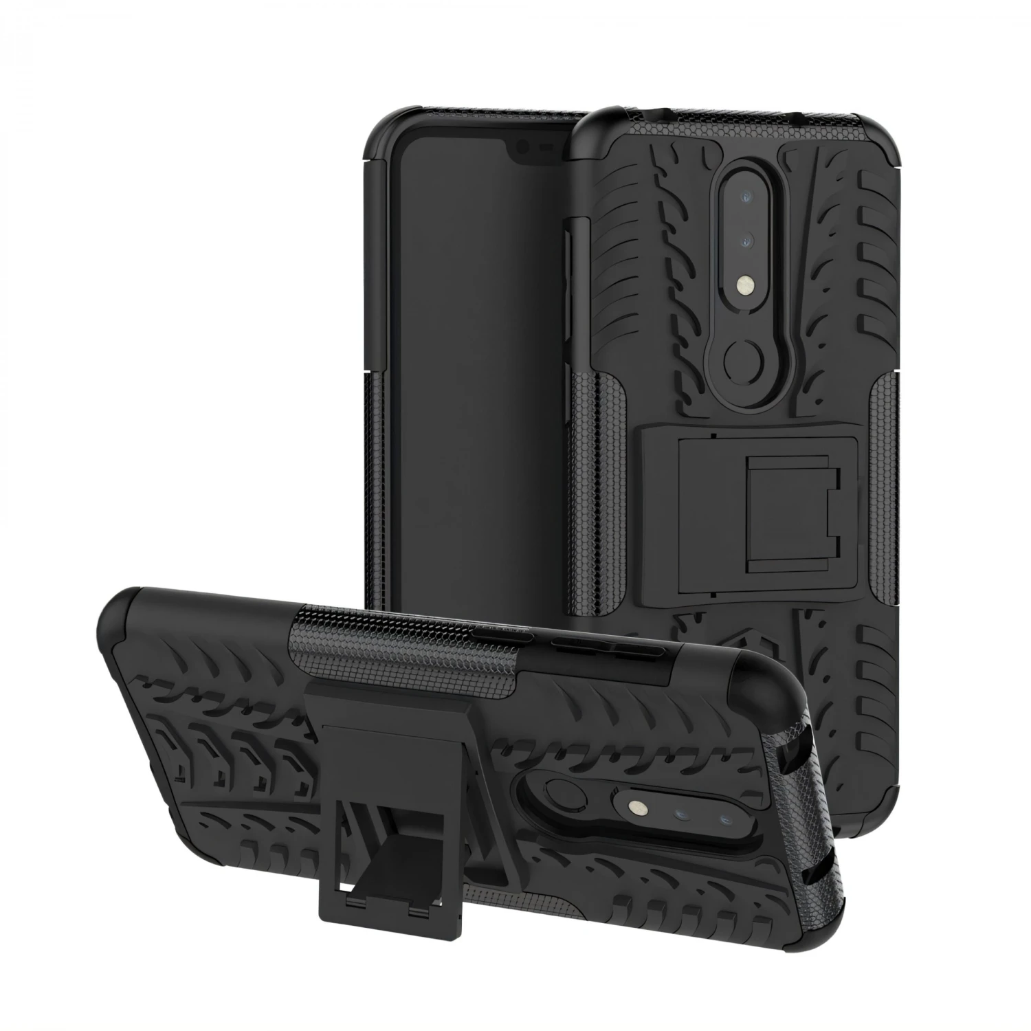Coque Silicone Antichoc Nokia 6.1 Plus Et Nokia X6 2108 Avec Support Noir 3 Coque Silicone Antichoc Nokia 6.1 Plus Et Nokia X6 2108 Avec Support Noir