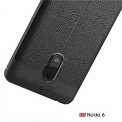 Coque Silicone Nokia 6 Aspect Cuir Noir -All For Phone Magasin coque nokia 6 frac3116 10