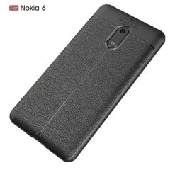 Coque Silicone Nokia 6 Aspect Cuir Noir -All For Phone Magasin coque nokia 6 frac3116 11