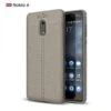 Coque Silicone Nokia 6 Aspect Cuir Gris