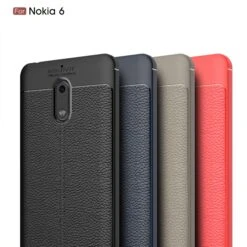 Coque Silicone Nokia 6 Aspect Cuir Orange -All For Phone Magasin coque nokia 6 frac3118 2