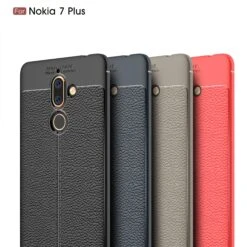 Coque Silicone Nokia 7 Plus Aspect Cuir Noir -All For Phone Magasin coque nokia 7 plus frac3140 13