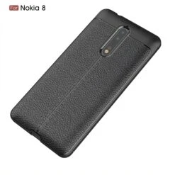 Coque Silicone Nokia 8 Aspect Cuir Noir -All For Phone Magasin coque nokia 8 frac3120 11