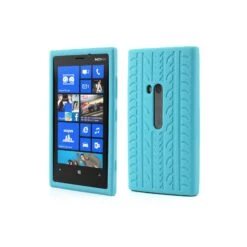 Coque Lumia 920 Silicone Pneu Bleu Clair