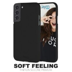 Coque Silicone Galaxy A22 Soft Feeling Noir