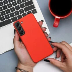 Coque SILICONE Galaxy S23 Ultra Orange -All For Phone Magasin coque silicone galaxy s23 ultra orange frac4611 9