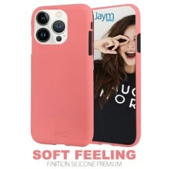 Coque Silicone IPhone 13 Pro Soft Feeling Rose JAYM®