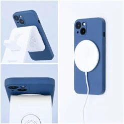 Coque Silicone Mag Cover Pour IPhone 12 PRO MAX Bleu -All For Phone Magasin coque silicone mag cover pour iphone 12 pro max bleu frac4646 7