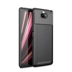 Coque Silicone Antichoc Sony Xperia 10 - MOFI - Style Fibre De Carbone Noir