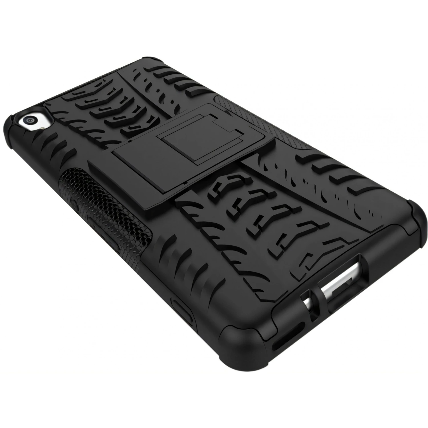 Coque Sony Xperia XA Silicone Hybrid Avec Support Noir 4 Coque Sony Xperia XA Silicone Hybrid Avec Support Noir – Image 2