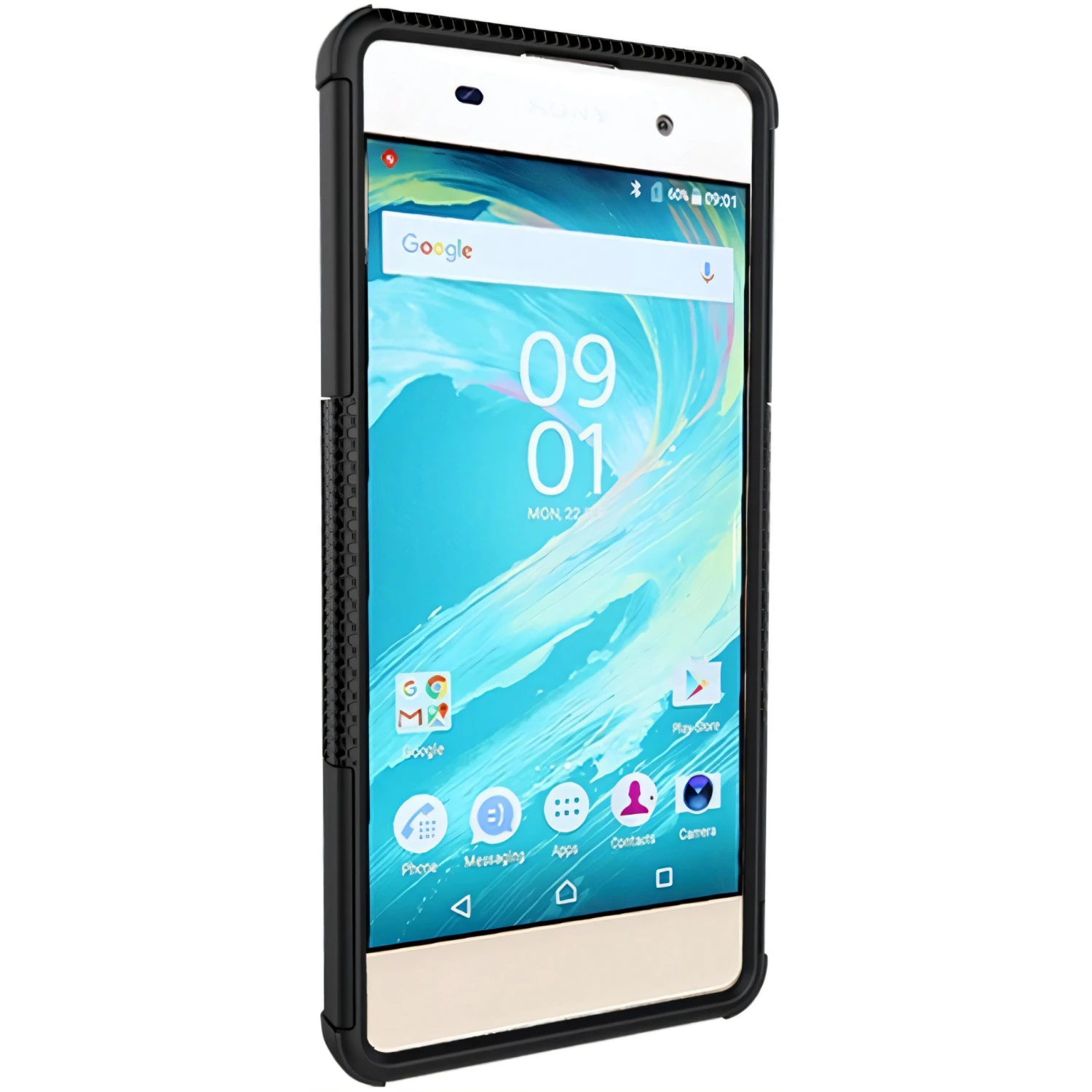 Coque Sony Xperia XA Silicone Hybrid Avec Support Noir 14 Coque Sony Xperia XA Silicone Hybrid Avec Support Noir – Image 12