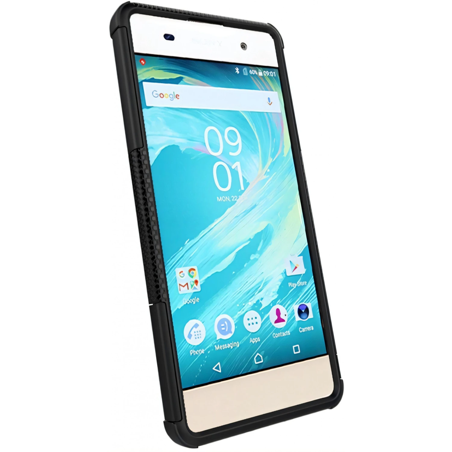 Coque Sony Xperia XA Silicone Hybrid Avec Support Noir 16 Coque Sony Xperia XA Silicone Hybrid Avec Support Noir – Image 14