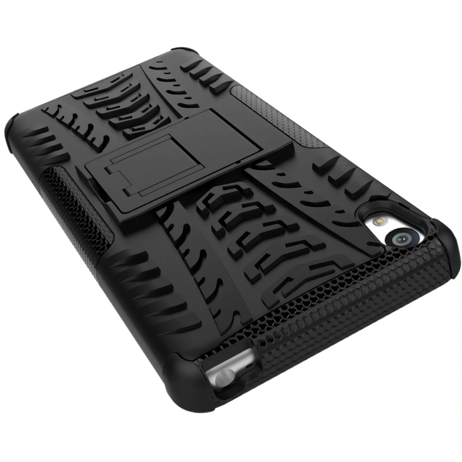 Coque Sony Xperia XA Silicone Hybrid Avec Support Noir 6 Coque Sony Xperia XA Silicone Hybrid Avec Support Noir – Image 4